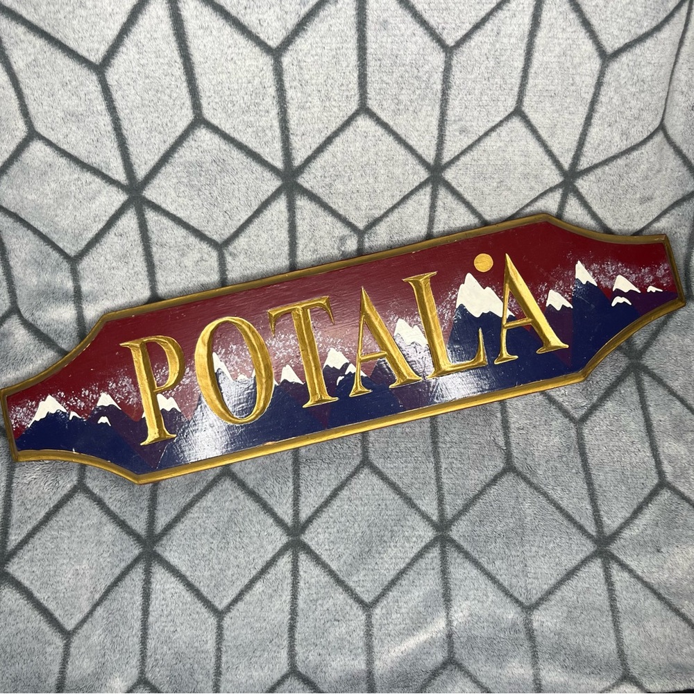 Hand Made Wooden Tibetan Potala Palace Sign - Tibet Buddhism Himalayan